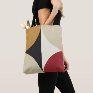 Midden eeuw modern retro geometrische stralenkrans draagtas