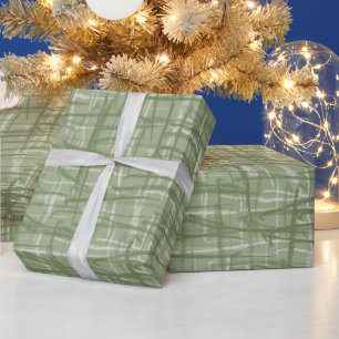 Midden eeuw modern retro lijnwerkpatroon cadeaupapier