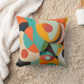 Midden Eeuw Modern Schilderij, Diverse Kleuren Kussen (Deken)