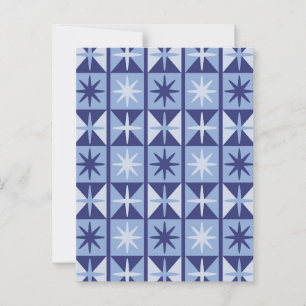 Midden eeuw modern steruitbarsting patroon briefkaart
