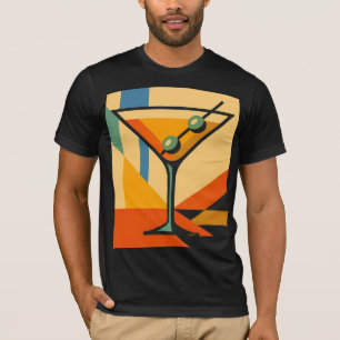 Midden Eeuw Modern Sunrise Bauhaus Martini T-shirt