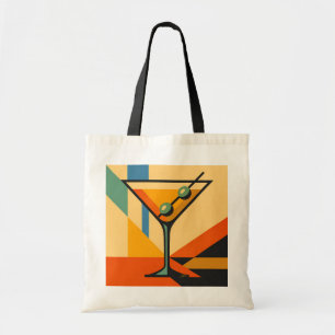 Midden Eeuw Modern Sunrise Bauhaus Martini Tote Bag