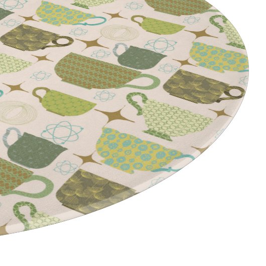 Midden-eeuw Modern Teacup Monogram Snijplank (Hoek)