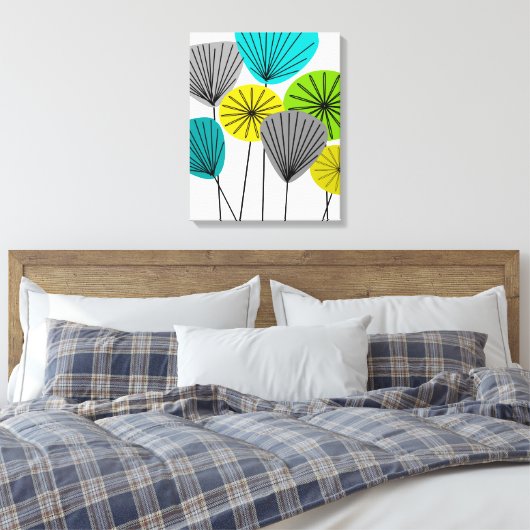 Midden-eeuw Modern Verpakt Canvas Seed Pods 2 (Insitu (Slaapkamer))