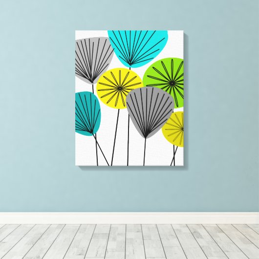 Midden-eeuw Modern Verpakt Canvas Seed Pods 2 (Insitu (Houten vloer))