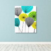 Midden-eeuw Modern Verpakt Canvas Seed Pods 2 Afdruk (Insitu (Houten vloer))