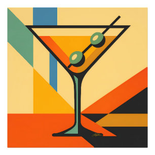 Midden eeuw modern zonsopgang Bauhaus Martini Foto Afdruk
