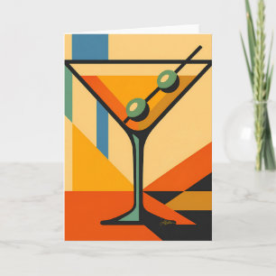 Midden eeuw modern zonsopgang Bauhaus Martini Kaart