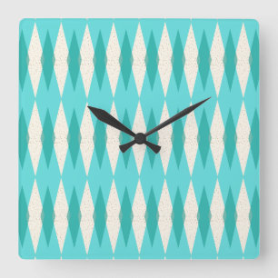midden eeuw moderne Argyle vierkante wandklok Klok