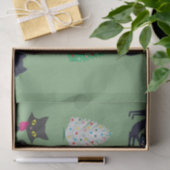 Midden eeuw moderne Atomic Cat Kerstvakantie Tissuepapier (Geschenk)