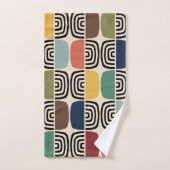 Midden eeuw moderne atoomtijd bad handdoek (Handdoek)