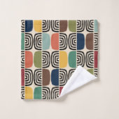 Midden eeuw moderne atoomtijd bad handdoek (Wasdoekje)