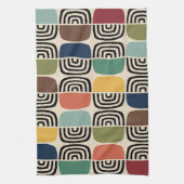 Midden eeuw moderne atoomtijd theedoek (Verticaal)