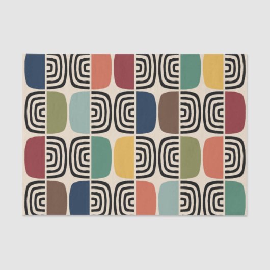 Midden eeuw moderne atoomtijd tissuepapier (Voorkant)