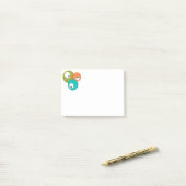 Midden-eeuw moderne bowlingballen post-it® notes (Op bureau)