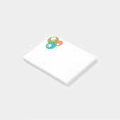 Midden-eeuw moderne bowlingballen post-it® notes (Schuin)