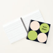 Midden-eeuw moderne cirkels patroon spiraal gebond notitieboek (Binnen)