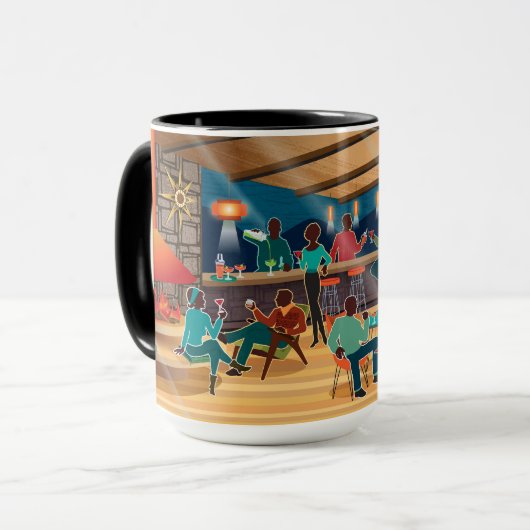 Midden eeuw moderne cocktail uur mok (Voorkant links)