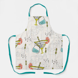 Midden eeuw moderne cocktail uur schort