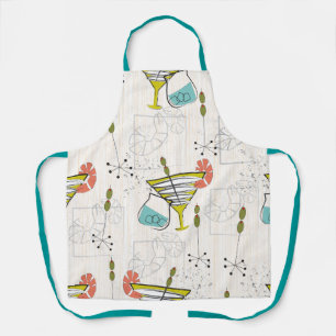 Midden eeuw moderne cocktail uur schort