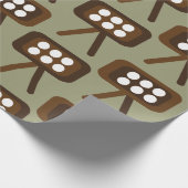 Midden-eeuw moderne decoratieve televisie cadeaupapier (Hoek)