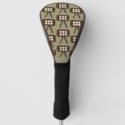 Midden-eeuw moderne decoratieve televisie golfheadcover (Voorkant)