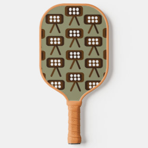 Midden-eeuw moderne decoratieve televisie pickleball paddle
