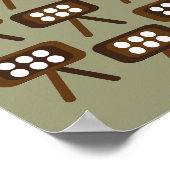 Midden-eeuw moderne decoratieve televisie poster (Hoek)