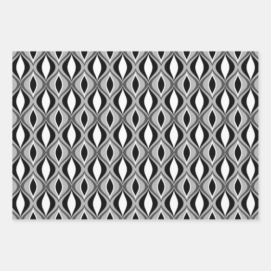 Midden-eeuw Moderne Diamanten, Goud, Grijs, Bourgo Inpakpapier Vel (Voorkant 2)