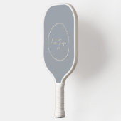Midden-eeuw moderne duif grijs | Scriptnaam Pickleball Paddle (Links)