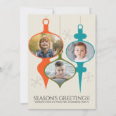 Midden-eeuw moderne fotocollage Kerstmis Feestdagenkaart (Voorkant)