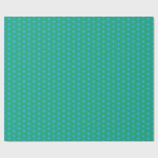 Midden eeuw moderne geometrische sterren groen bla cadeaupapier (Vlak)
