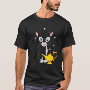Midden eeuw moderne grappige kat met lamp 1 t-shirt