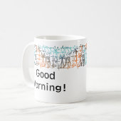 Midden-eeuw moderne katten gepersonaliseerde mok (Voorkant links)