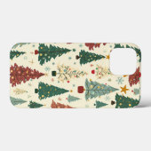 Midden-eeuw moderne kerstboom patroon Case-Mate iPhone case (Achterkant (horizontaal))