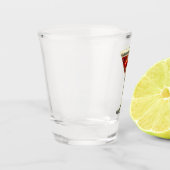 Midden eeuw Moderne Kerstmis Cranberry Martini Shot Glas (Links)