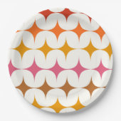 Midden eeuw moderne kleurrijke sterrenbeelden op w papieren bordje (Voorkant)