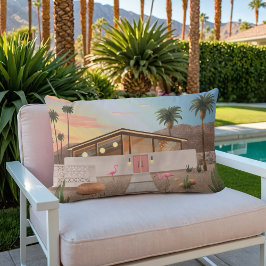 Midden eeuw moderne Palm Springs Flamingo huis | Kussen