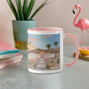 Midden eeuw moderne Palm Springs Flamingo huis   Mok