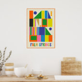 Midden eeuw moderne Palm Springs retro reizen Poster (Keuken)