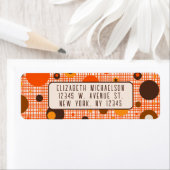 Midden eeuw moderne retro atoomdotpatroon terugkee etiket (Insitu)