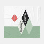 Midden-eeuw moderne retro chique kerst fleece deken (Voorkant (Horizontaal))