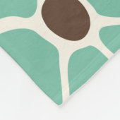 Midden eeuw Moderne Retro Mod Bloemen Fleece Deken (Hoek)