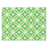 Midden eeuw Moderne Starbursts Cirkels Groen Tafelkleed (Voorkant (Horizontaal))