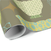 Midden-eeuw moderne Taupe Teacup Cadeaupapier (Rol Hoek)