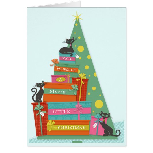 Midden-eeuw moderne vakantie katten (Voorkant)