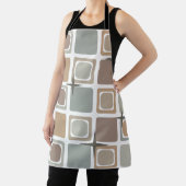 Midden eeuw moderne vierkanten aarde tonen schort (Insitu)