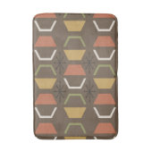 Midden eeuw moderne zeshoeken bruin badmat (Voorkant Verticaal)