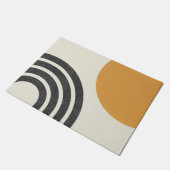 Midden eeuw moderne zon & regenboog deurmat (Schuin)