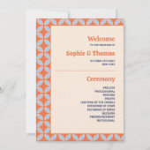 Midden Eeuw Retro Bruiloft Kaart (Voorkant)